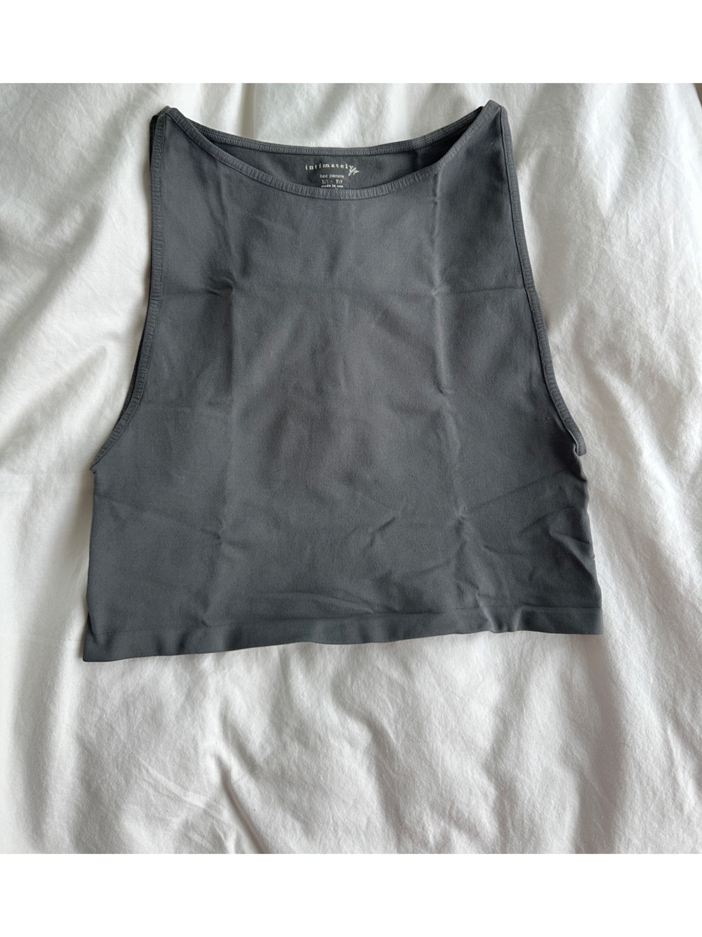 Free People Intimately Charcoal Gray Tank Top
